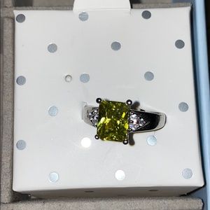 August birthstone ring sterling silver